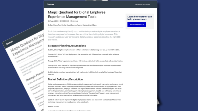 Lakeside Software Named a Leader in First-Ever Gartner® Magic Quadrant™ for Digital Employee Experience (DEX) Management Tools